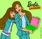 Dibujo El nuevo portátil de Barbie pintado por nurietaa