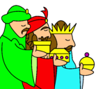 Dibujo Los Reyes Magos 3 pintado por Maria25b
