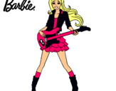 Dibujo Barbie guitarrista pintado por NVHF