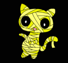 Dibujo Gato garabato momia pintado por hhhhhhu