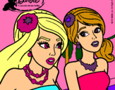 Dibujo Barbie y su amiga pintado por barbie27