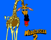 Dibujo Madagascar 2 Melman pintado por fermees