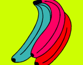 Dibujo Plátanos pintado por ghjk