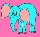Dibujo Elefante feliz pintado por valeria222