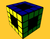 Dibujo Cubo de Rubik pintado por marisols