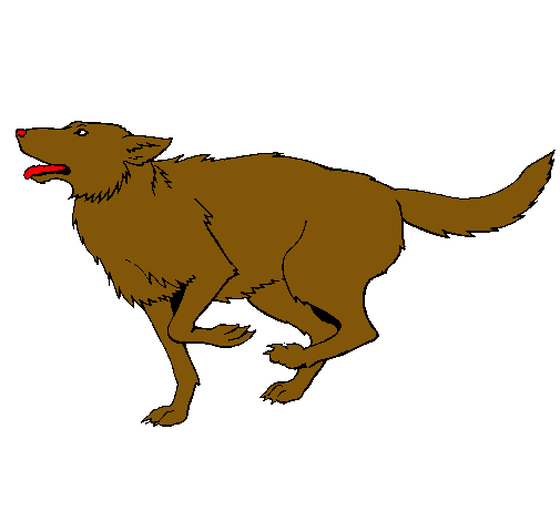 Dibujo Perro corriendo pintado por juane