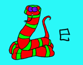 Dibujo Serpiente pintado por anji