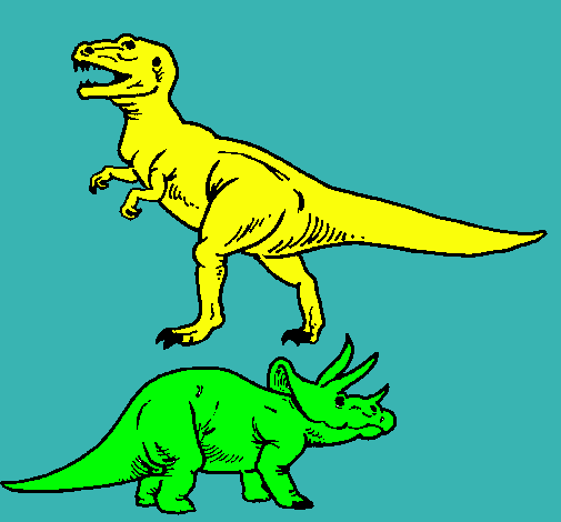 Triceratops y tiranosaurios rex