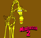 Dibujo Madagascar 2 Melman pintado por ckoniramos