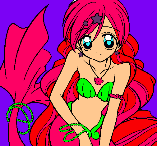 Dibujo Sirena pintado por loveanime 