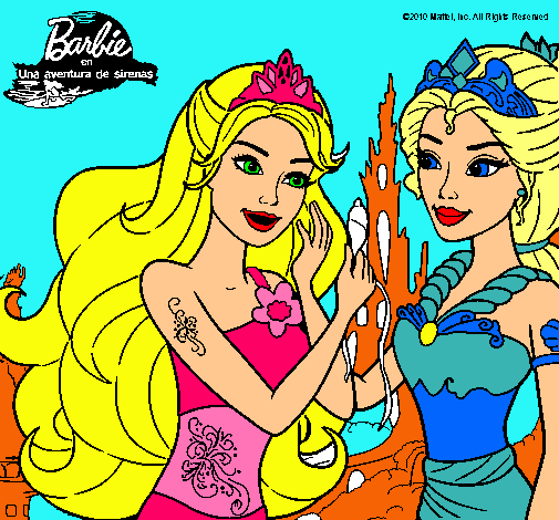 Barbie se despiede de la reina sirena