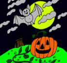 Dibujo Paisaje de Halloween pintado por HALLOWEN