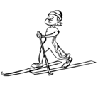 Dibujo Esquí de fondo pintado por andclau