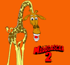 Dibujo Madagascar 2 Melman pintado por Puchito