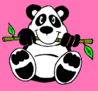 Dibujo Oso panda pintado por pandit