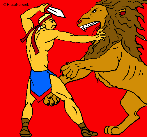 Gladiador contra león