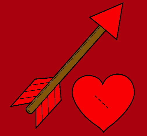 Dibujo Flecha y corazón pintado por navarro123