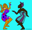 Dibujo Mujeres bailando pintado por yure
