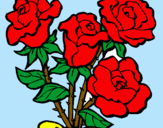 Dibujo Ramo de rosas pintado por gabriiiel