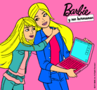 Dibujo El nuevo portátil de Barbie pintado por 78903456