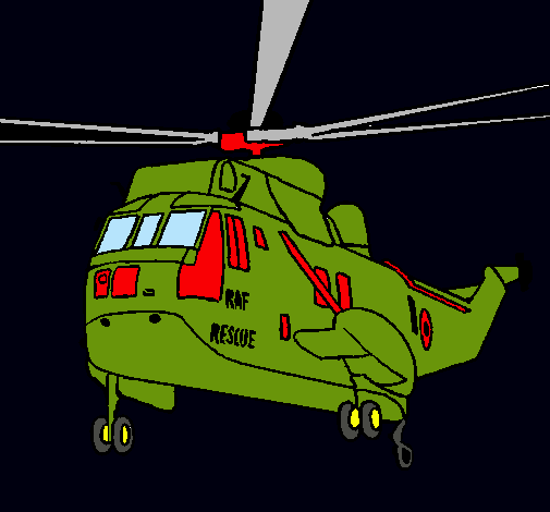 Dibujo Helicóptero al rescate pintado por matiaspina