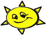 Dibujo Sol sonriente pintado por hjdvsg