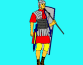Dibujo Soldado romano pintado por shavin