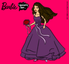 Dibujo Barbie vestida de novia pintado por yoelet
