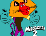 Dibujo Madagascar 2 Alex pintado por leonnnnnn