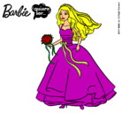 Dibujo Barbie vestida de novia pintado por barbienobia