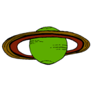 Dibujo Saturno pintado por elpeludo