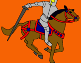 Dibujo Caballero a caballo IV pintado por shavin