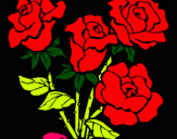 Dibujo Ramo de rosas pintado por cristympp