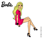 Dibujo Barbie sentada pintado por sofiahernand