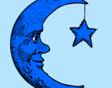 Dibujo Luna y estrella pintado por Luniiiiikiik