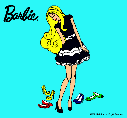 Barbie y su colección de zapatos