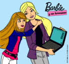 Dibujo El nuevo portátil de Barbie pintado por karely