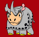 Dibujo Rinoceronte pintado por cristh