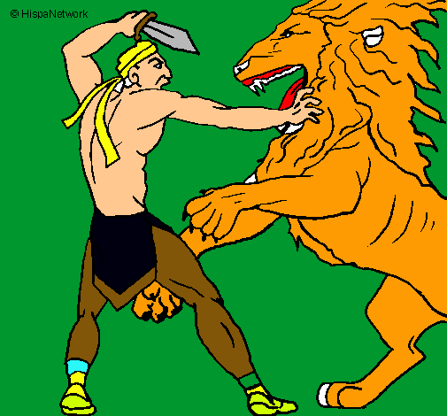 Gladiador contra león