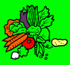 Dibujo verduras pintado por brolyss