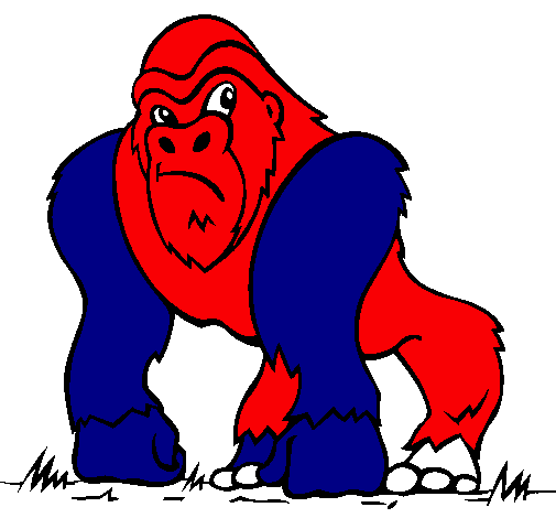 Dibujo Gorila pintado por elhombrear