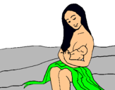 Dibujo Madre con su bebe pintado por gartfil
