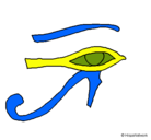 Dibujo Ojo Horus pintado por pucha