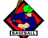 Dibujo Logo de béisbol pintado por logo