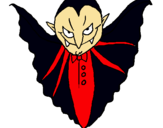 Dibujo Vampiro terrorífico pintado por marisols