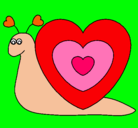 Dibujo Caracol corazón pintado por macdsmkdkjw