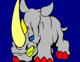 Dibujo Rinoceronte II pintado por manuelyo