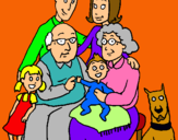 Dibujo Familia pintado por dibujoguay