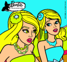 Dibujo Barbie y su amiga pintado por blanquitacg