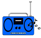 Dibujo Radio cassette 2 pintado por rosazc